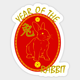 Year of the Rabbit Zodiac Chinese New Year Sticker